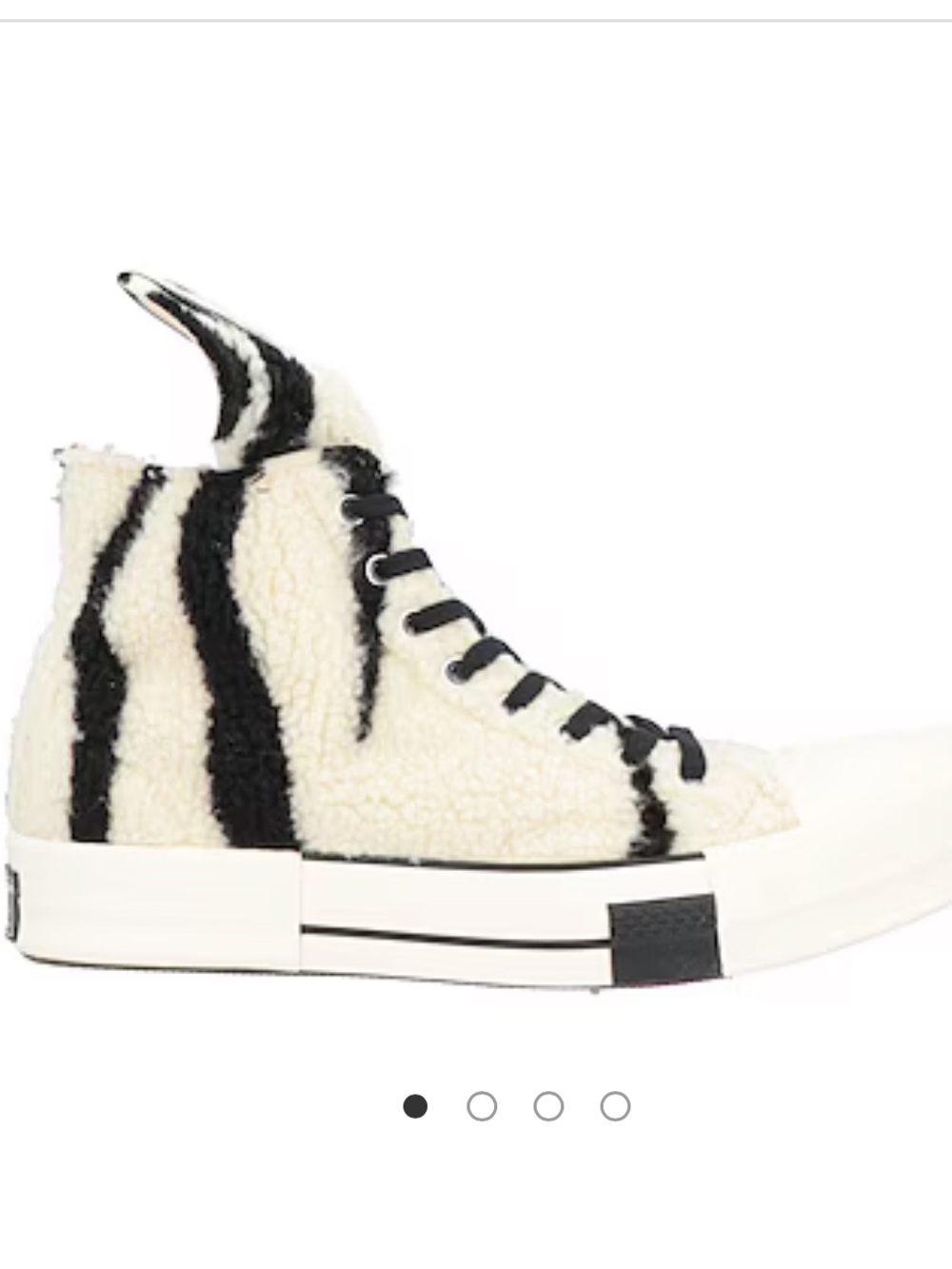 DRKSHDW x converse 
x DRKSHDW Chuck Taylor Faux Fur High top sneaker 7 men 9 W